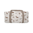 Lucky Horse Linen Weekender Duffle Bag