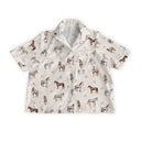 Lucky Horse Linen Short Sleeve Shirt