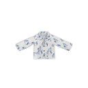 Horse Icon Blue Youth Quilted Snap Jacket