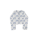 Horse Icon Blue Cropped Jacket
