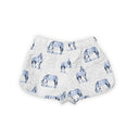 Horse Icon Blue Quilted Scallop Shorts *Web Exclusive*