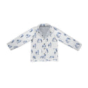 Horse Icon Blue Quilted Snap Jacket