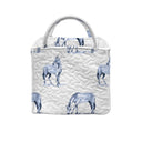 Horse Icon Blue Quilted Handbag