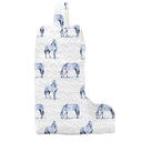 Horse Icon Blue Quilted Boot Bag
