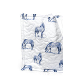 Horse Icon Blue Quilted Tote