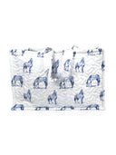 Horse Icon Blue Quilted Tote