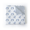 Horse Icon Blue Baby Blanket