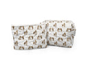 Horse Icon Brown Makeup Bag