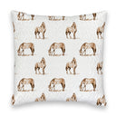Horse Icon Brown Quilted 20" Pillow