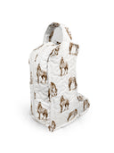 Horse Icon Brown Quilted Boot Bag