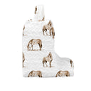 Horse Icon Brown Quilted Boot Bag