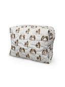 Horse Icon Brown Makeup Bag