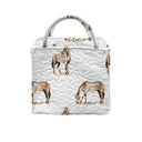 Horse Icon Brown Quilted Handbag