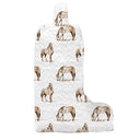 Horse Icon Brown Quilted Boot Bag