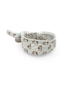 Cosmetic bag with horse pattern on a white background