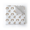 Horse Icon Brown Baby Blanket