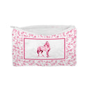 Framed Horse Fuchsia Quilted Makeup Bag