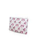 Horse Icon Fuchsia Quilted Makeup Bag