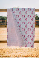 Horse Icon Fuchsia Quilt