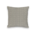 "Howdy" Ticking Stripe Black/Linen Quilted Mini Pillow 8" x 8"