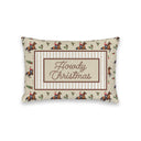 "Howdy Christmas" Quilted Mini Pillow 8" x 12"
