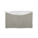 "Howdy" Ticking Stripe Linen/Black Quilted Makeup Bag
