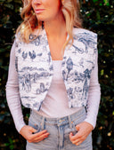 Aledo Navy Quilted Tara Vest