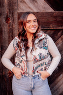 Cattle Drive Linen Quilted Cate Vest