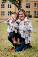 Game Day Purple Thunderbird Boots Quilted Jacket