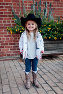 Game Day Red and Black Thunderbird Boots Youth Quilted Snap Jacket