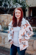 Game Day Orange Thunderbird Boots Quilted Jacket