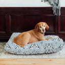 Foo Dogs Blue Quilted Pet Bed