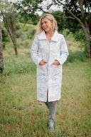 Aledo Toile Blue Quilted Duster
