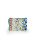 "I Love That For You" Blue Quilted Makeup Bag