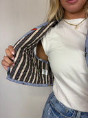 Lazy J Chambray Quilted Tara Vest