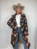 Shiloh Maroon Quilted Duster