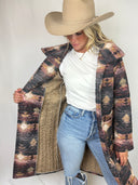 Shiloh Maroon Quilted Duster