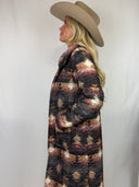 Shiloh Maroon Quilted Duster