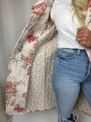 Natalie Floral Pink Quilted Duster