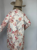 Natalie Floral Pink Quilted Duster