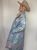 Thunderbird Boots Chambray Quilted Duster