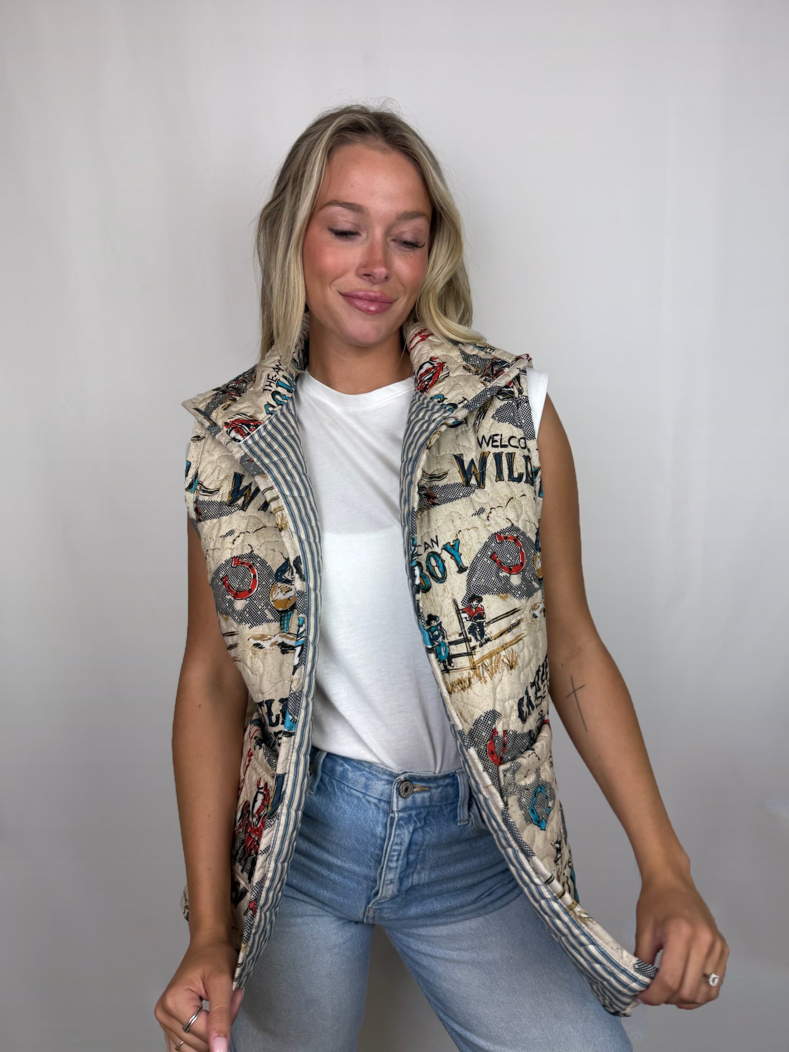 Cattle Drive Linen Quilted Ruby Vest – Ida Mae Home