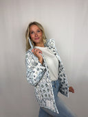 Laramie Patchwork Light Blue Quilted Snap Jacket