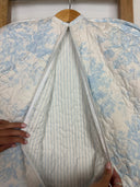 Rose Toile Blue Quilted Garment Bag