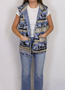 Riata Stripe Chambray Quilted Ruby Vest