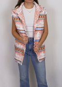 Riata Stripe Pink Quilted Ruby Vest