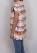 Riata Stripe Pink Quilted Ruby Vest