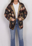 Shiloh Maroon Quilted Snap Jacket