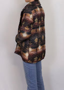 Shiloh Maroon Quilted Snap Jacket