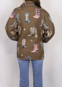 Thunderbird Boots Brown Quilted Jacket